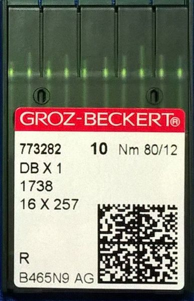Иглы с тонкой колбой Groz-Beckert DBx1 №80R 1320650861 фото