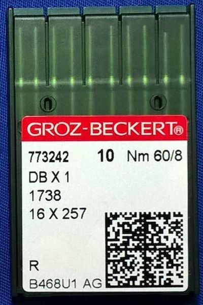 Иглы с тонкой колбой Groz-Beckert DBx1 №60R 1320882861 фото