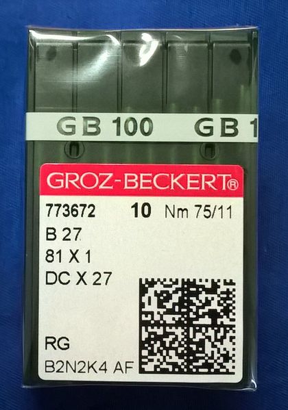 Иглы Groz-Beckert для оверлока B27 №75RG 1321323861 фото