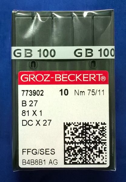 Иглы трикотажные Groz-Beckert для оверлока B27 №75 FFG/SES 1321328661 фото