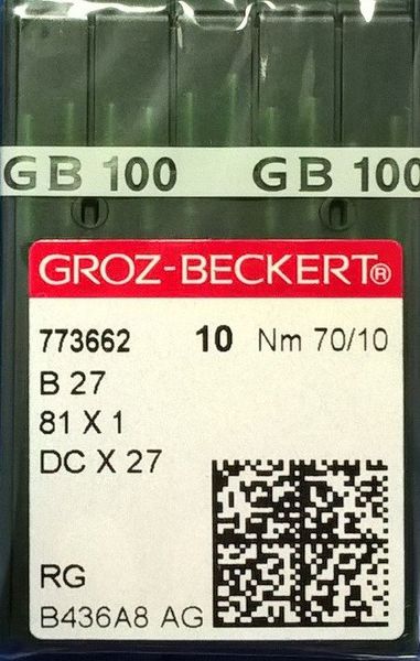 Иглы Groz-Beckert для оверлока B27 №70RG 1321370261 фото
