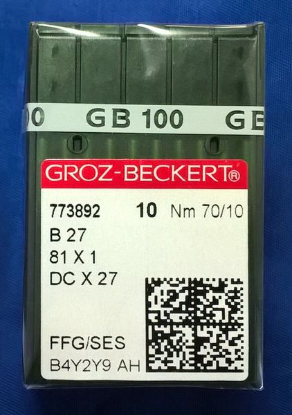 Иглы трикотажные Groz-Beckert для оверлока B27 №70 FFG/SES 1321407061 фото