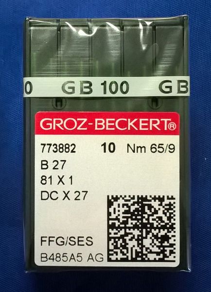 Иглы трикотажные Groz-Beckert для оверлока B27 №65 FFG/SES 1321414661 фото