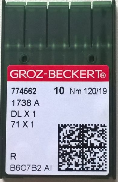 Иглы с тонкой колбой Groz-Beckert DBx1 №120R 1201699102 фото